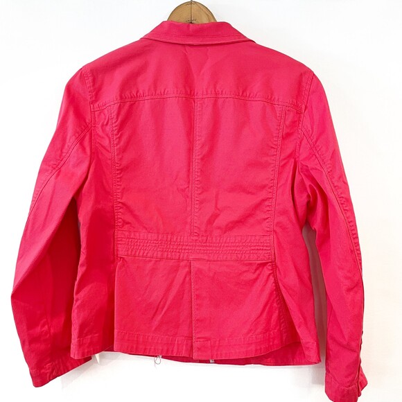 LL Bean Pink Blazer Low Pile Corduroy 14P Office Workwear Jacket Petite - Picture 4 of 7